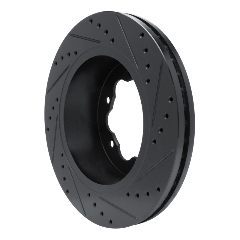 Ford Transit-350 HD/DRW Brake Rotor (1) - Rear Left - R1 Concepts - Drilled & Slotted - Black - `20-`25